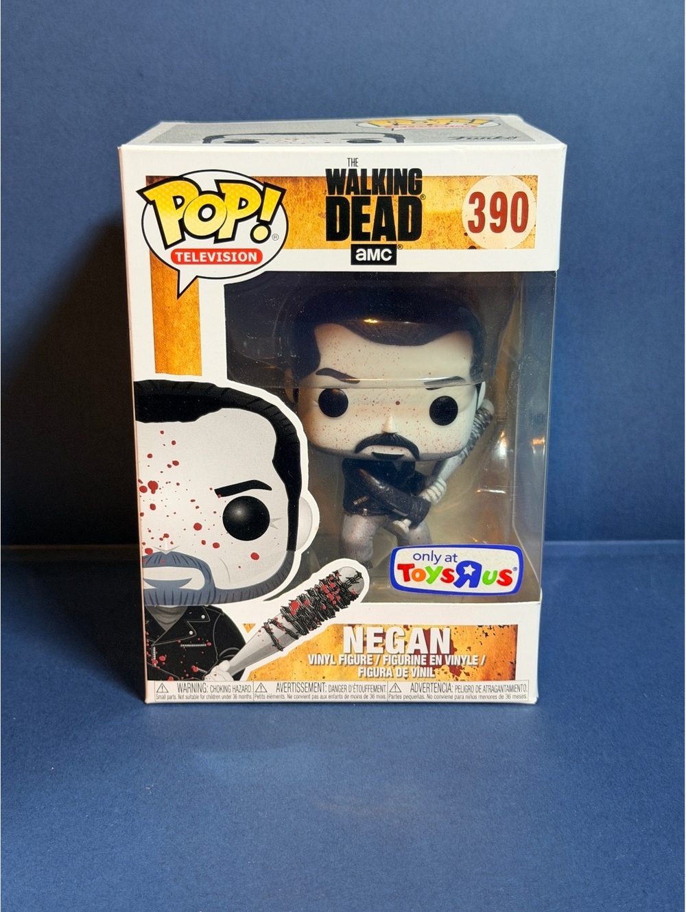 Funko Pop Negan #390 Bloody B&W Walking Dead Toys R Us Exclusive Vinyl Figure